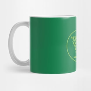 Madness Vintage Plastisol Texture Checkerboard Green Mug